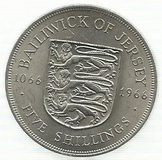 Jersey - 5 Shillings 1966 (Km# 28)