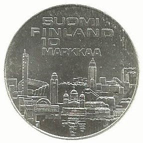 Finlandia - 10 Markkaa 1971 (Km# 52) Camp. Atletismo