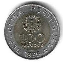 Portugal - 100$00 1995 (Km# 678)     FAO