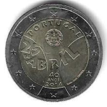 Portugal - 2 Euro 2014 (Km# ..) 40º Anivº  25Abril