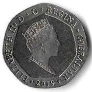 Gibraltar - 20 Pence 2019 (Km# 1651) Jogos da Ilha