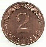 Alemanha - 2 Pfennig 1991 (A)(Km# 106a)