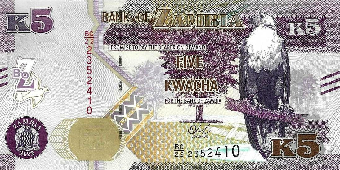 Zambia - 5 Kwacha 2022 (# ..) – NVMVS