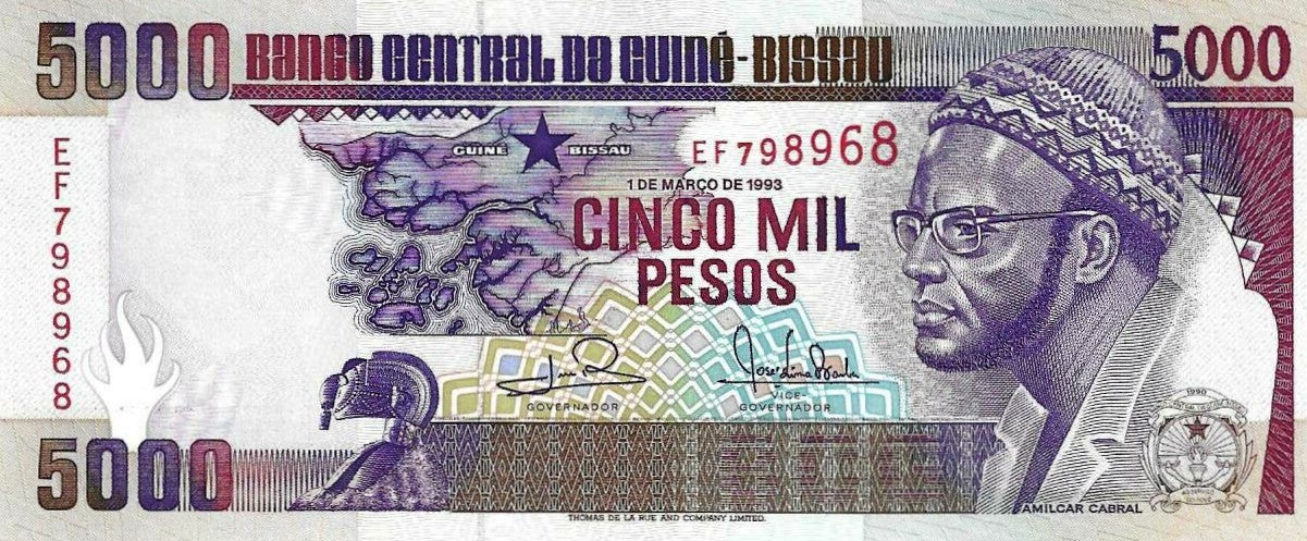 Guiné Bissau - 5000 Pesos 1993 (# 14b)