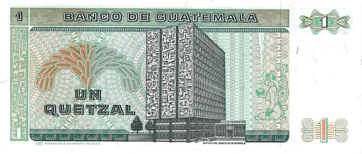 Guatemala - 1 Quetzal 1989 (# 66b)