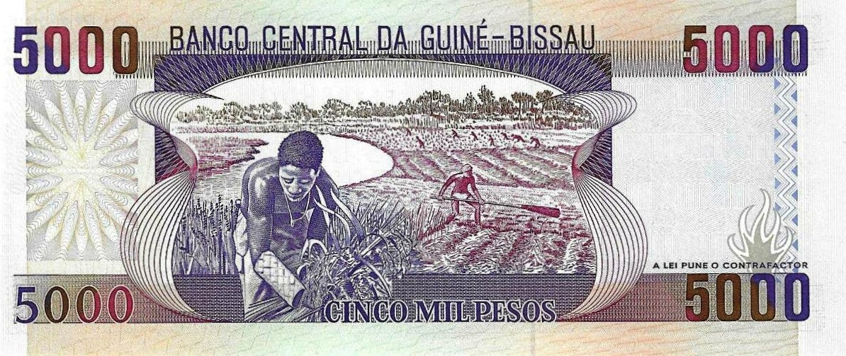 Guiné Bissau - 5000 Pesos 1993 (# 14b)