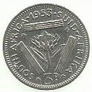 Africa Sul - 3 Pence 1953 (Km# 47)