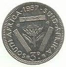 Africa Sul - 3 Pence 1957 (Km# 47)