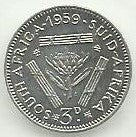 Africa Sul - 3 Pence 1959 (Km# 47)