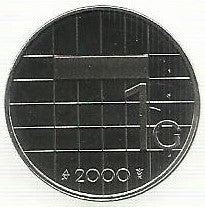 Holanda - 1 Gulden 2000 (Km# 205)