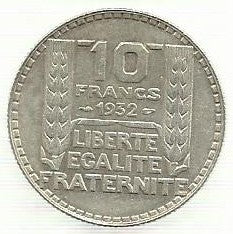 França - 10 Francos 1932 (Km# 878)