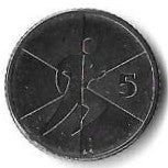 Gibraltar - 5 Pence 2019 (Km# 1649) Jogos da Ilha