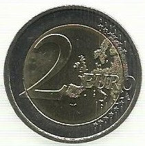 Irlanda - 2 Euro 2015 (Km# 84) 30 Anos Bandeira Europa