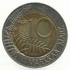 Finlandia - 10 Markkaa 1996 (Km# 77)