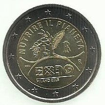 Italia - 2 Euro 2015 (Km# 380) Expo Milao