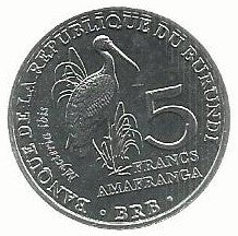 Burundi - 5 Francos 2014 (Lote 6 Moedas diferentes)