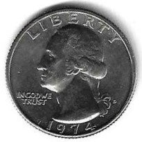 USA - 25 Cents 1974 (Km# 164a)