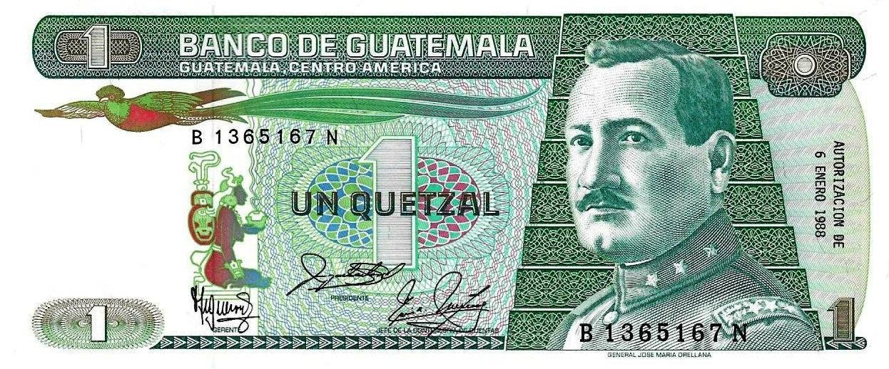 Guatemala - 1 Quetzal 1988 (# 66)