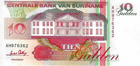 Suriname - 10 Gulden 1996 (# 137b)