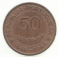 Guiné - 50 Centavos 1946 (Km# 6)