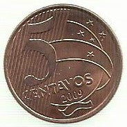 Brasil - 5 Centavos 2009 (Km# 648)