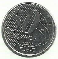 Brasil - 50 Centavos 2002 (Km# 651)