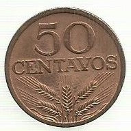 Portugal - 50 Centavos 1970 (Km# 596)