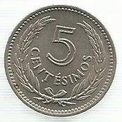 Uruguai - 5 Centesimos 1953 (Km# 34)