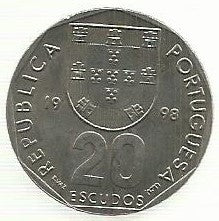 Portugal - 20$00 1998 (Km# 634)