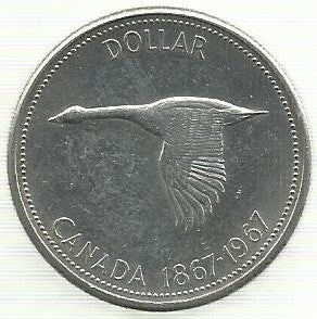 Canadá - 1 Dolar 1967 (Km# 70) Confederação