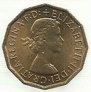 Inglaterra - 3 Pence 1967 (Km# 900)