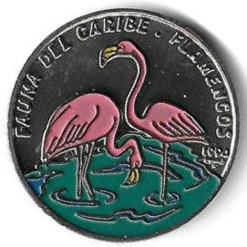 Cuba - 1 Peso 1994 (Km# 498) Flamingos