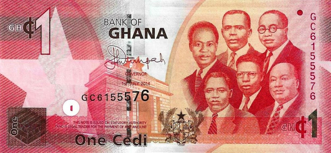 Gana - 1 Cedi 2014 (# 37e)