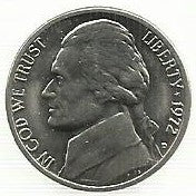 USA - 5 Cents 1972 (Km# A192)