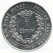 Andorra - 1 Centimo 1999 (Km# 171) Fao