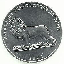 Congo - 50 Cêntimos 2002 (Km# 76) Girafa