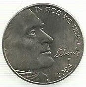 USA - 5 Cents 2005 (Km# 368) Bisonte