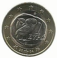 Grecia - 1 Euro 2004 (Km# 187)