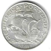 Portugal - 5$00 1947 (Km# 581)