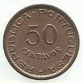 Angola - 50 Centavos 1954 (Km# 75)