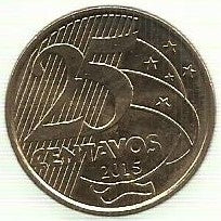 Brasil - 25 Centavos 2015 (Km# 650)