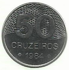 Brasil - 50 Cruzeiros 1984 (Km# 594)