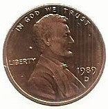 USA - 1 Cent 1989 (Km# 201)