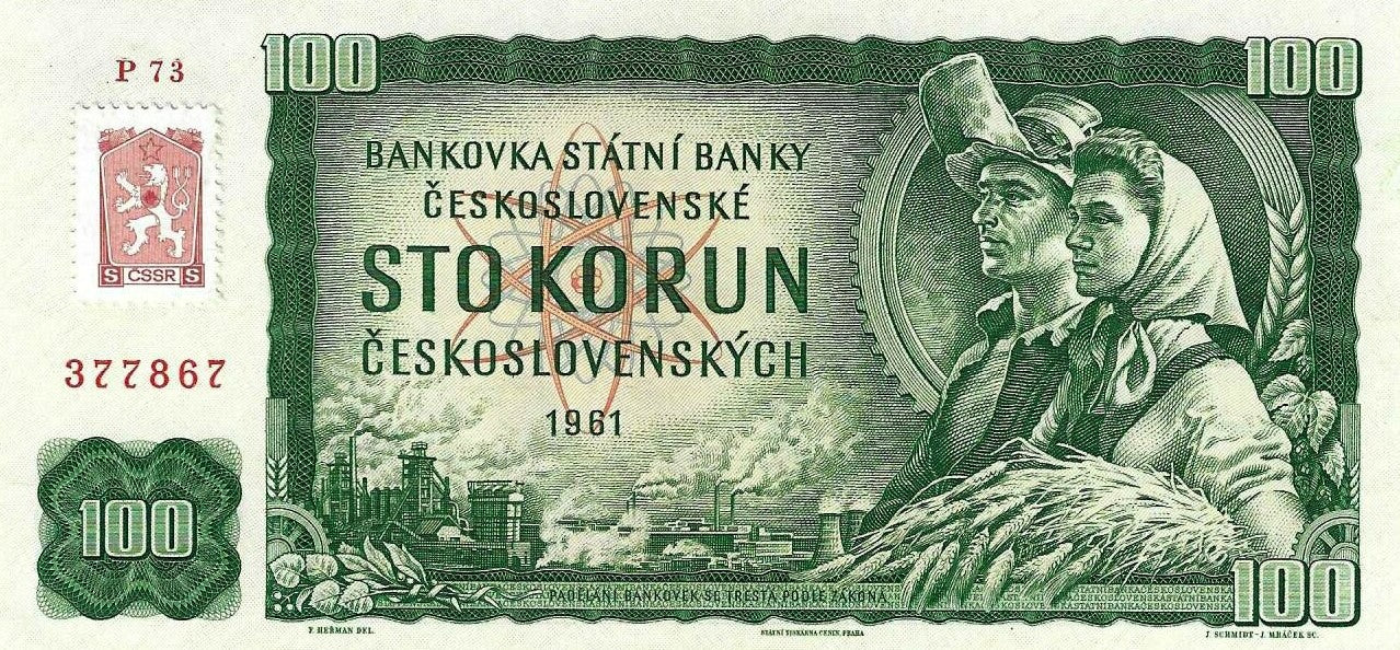 Checoslovaquia - 100 Korun 1961 (# 91b)