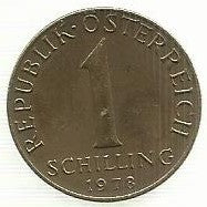 Austria - 1 Schilling 1978 (Km# 2886)