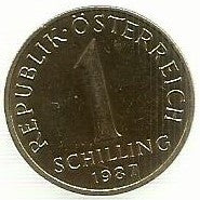 Austria - 1 Schilling 1987 (Km# 2886)