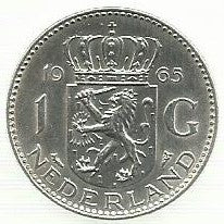 Holanda - 1 Gulden 1965 (Km# 184)