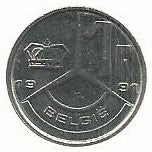 Belgica - 1 Franco 1991 (Km# 171)