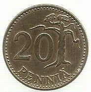 Finlandia - 20 Pennia 1973 (Km# 47)