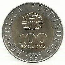 Portugal - 100$00 1991 (Km# 645.1)